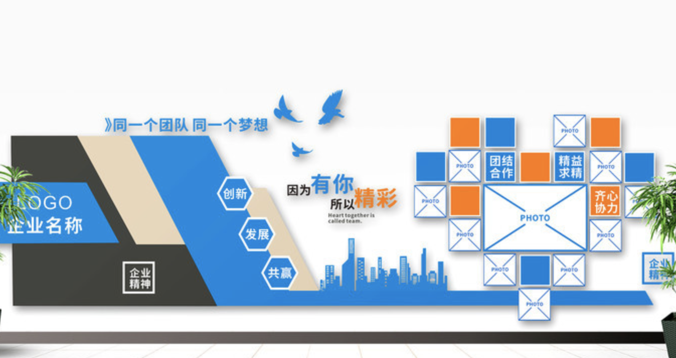 企業(yè)文化墻立體照片墻公司員工風采形象墻